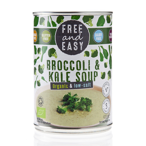 Free & Easy Low Salt Organic Broccoli & Kale Soup 400g