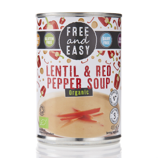 Free & Easy Organic Lentil & Red Pepper Soup 400g